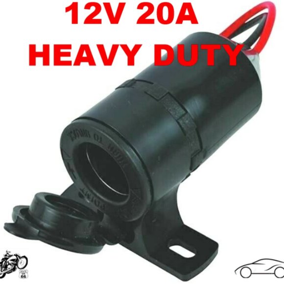 Marine Car Van Boat ATV 12V 20A 16AWG Outlet With Mount + Weather Cap - Picture 1 of 3